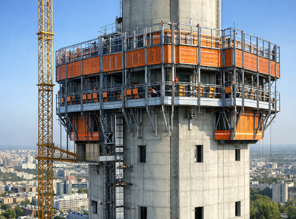 self climbing formwork самоподъемная опалубка
